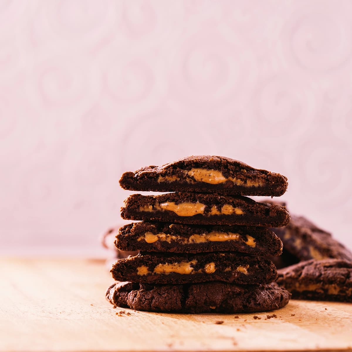 Chocolate Peanut Butter Filled Cookies