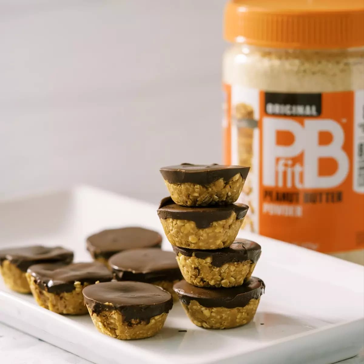 No-Bake PBfit Chocolate Oatmeal Cups