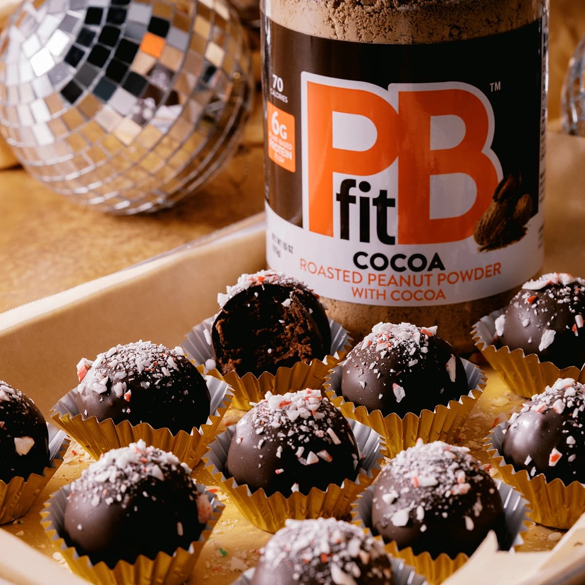 PBfit Chocolate Peppermint Protein Balls