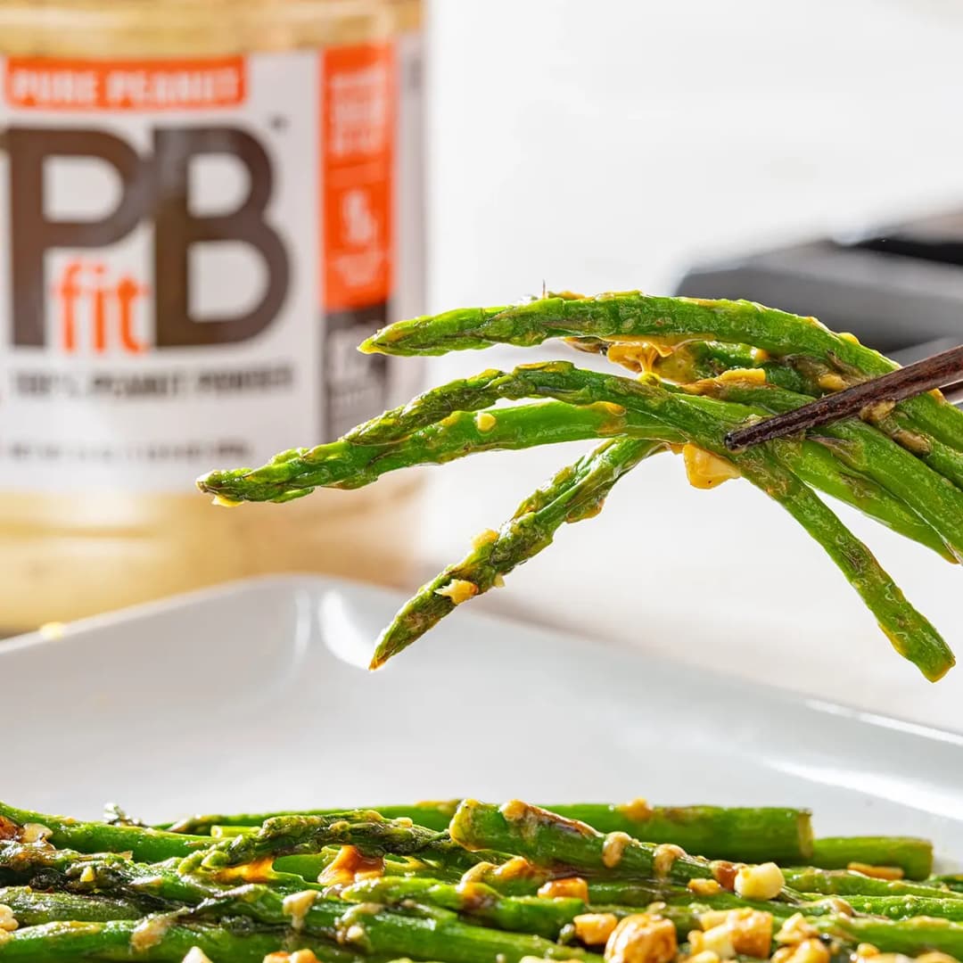 Roasted Asparagus with Peanut Sauce