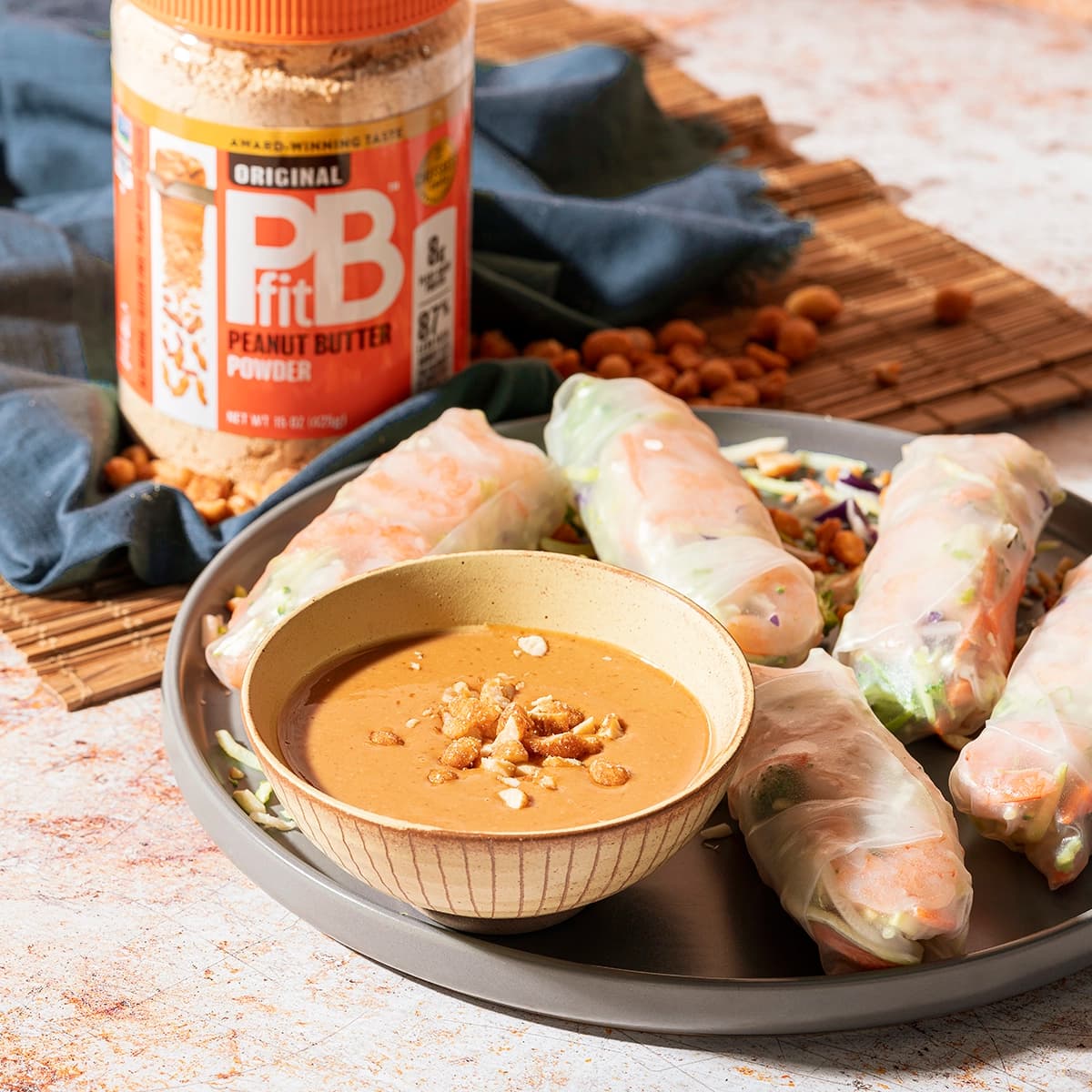 Spring Rolls with PB Sauce