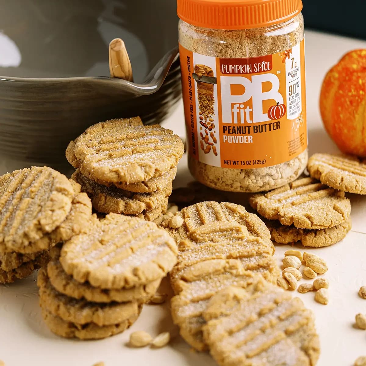 Sugar Pumpkin Spice Peanut Butter Cookies