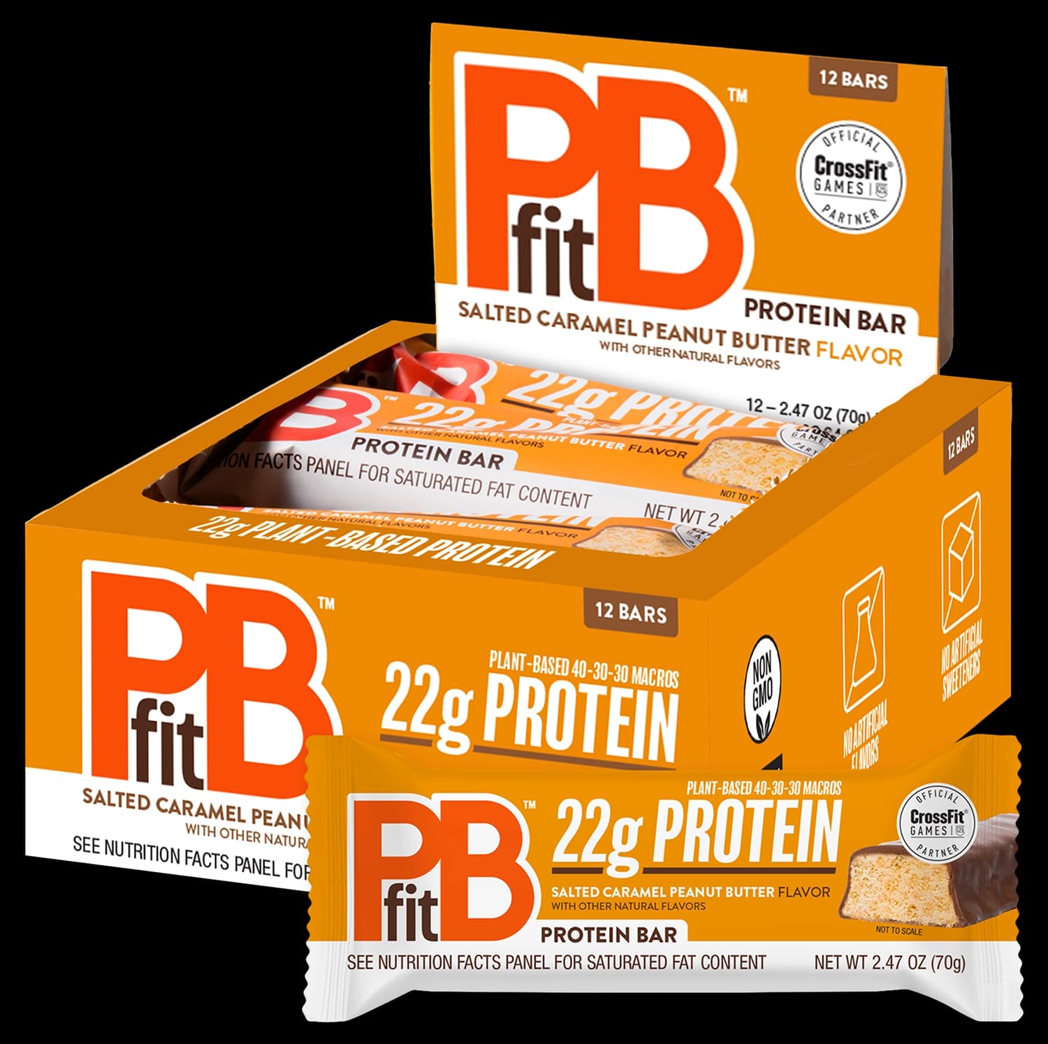 PBfit Salted Caramel Peanut Butter Protein Bar Product Image
