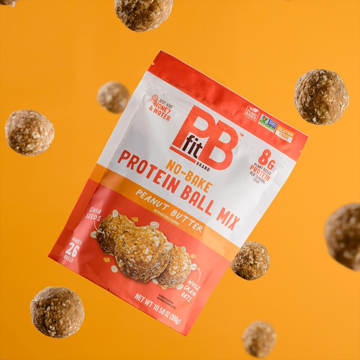 PBfit Protein Ball Mix surrounded by protein balls