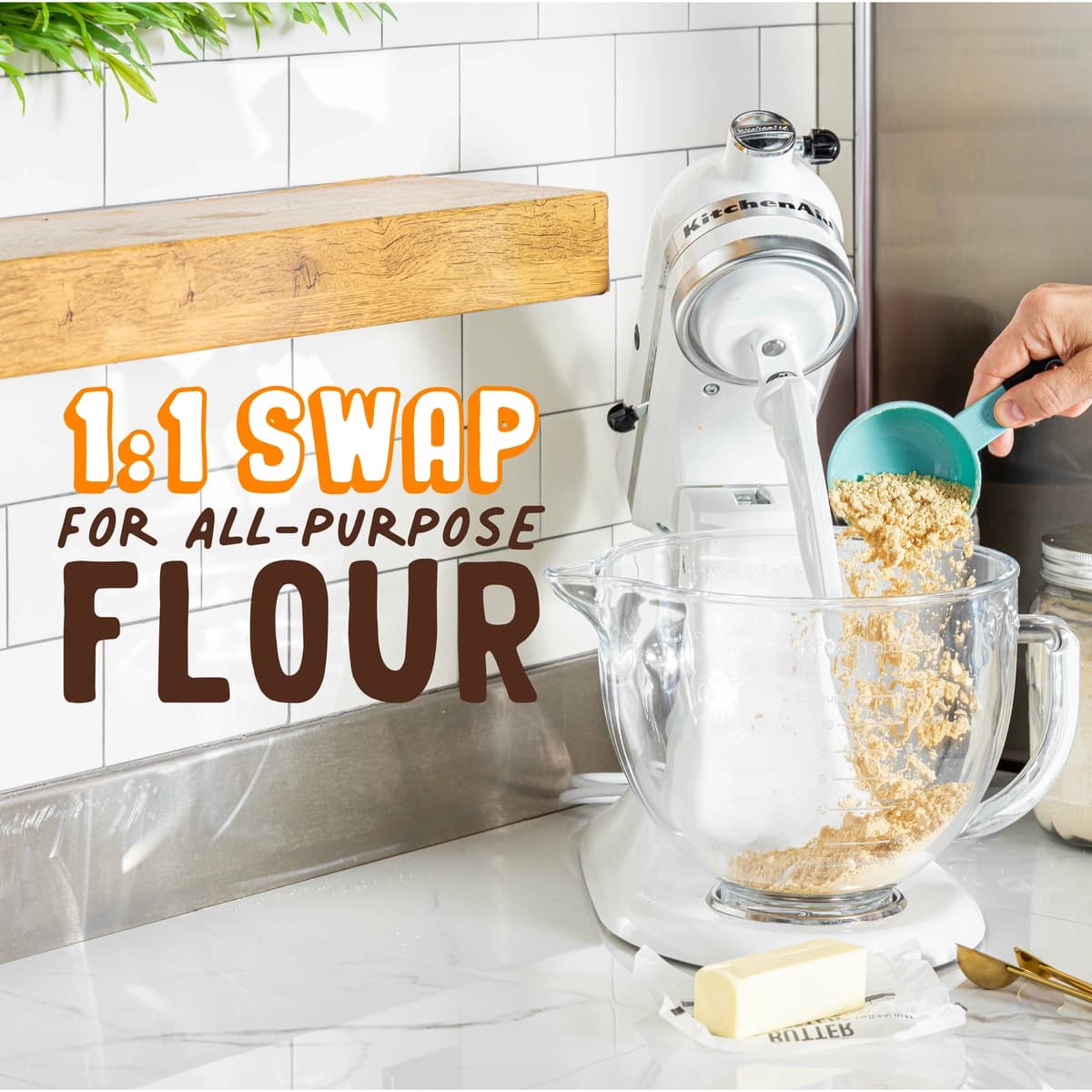 1:1 swap for all purpose flour