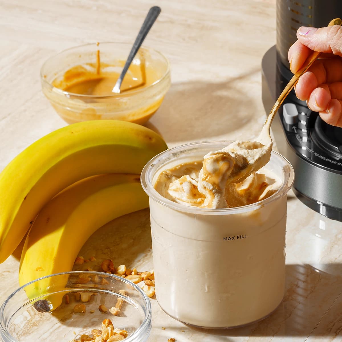 Ninja Creami PB Banana Ice Cream