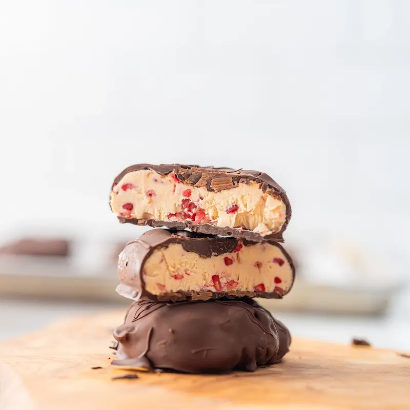 Peanut Butter Chocolate Raspberry Yogurt Clusters