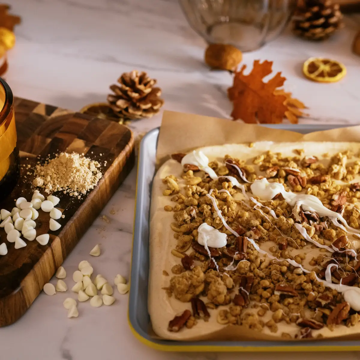 PBfit Pumpkin Spice Frozen Yogurt Bark