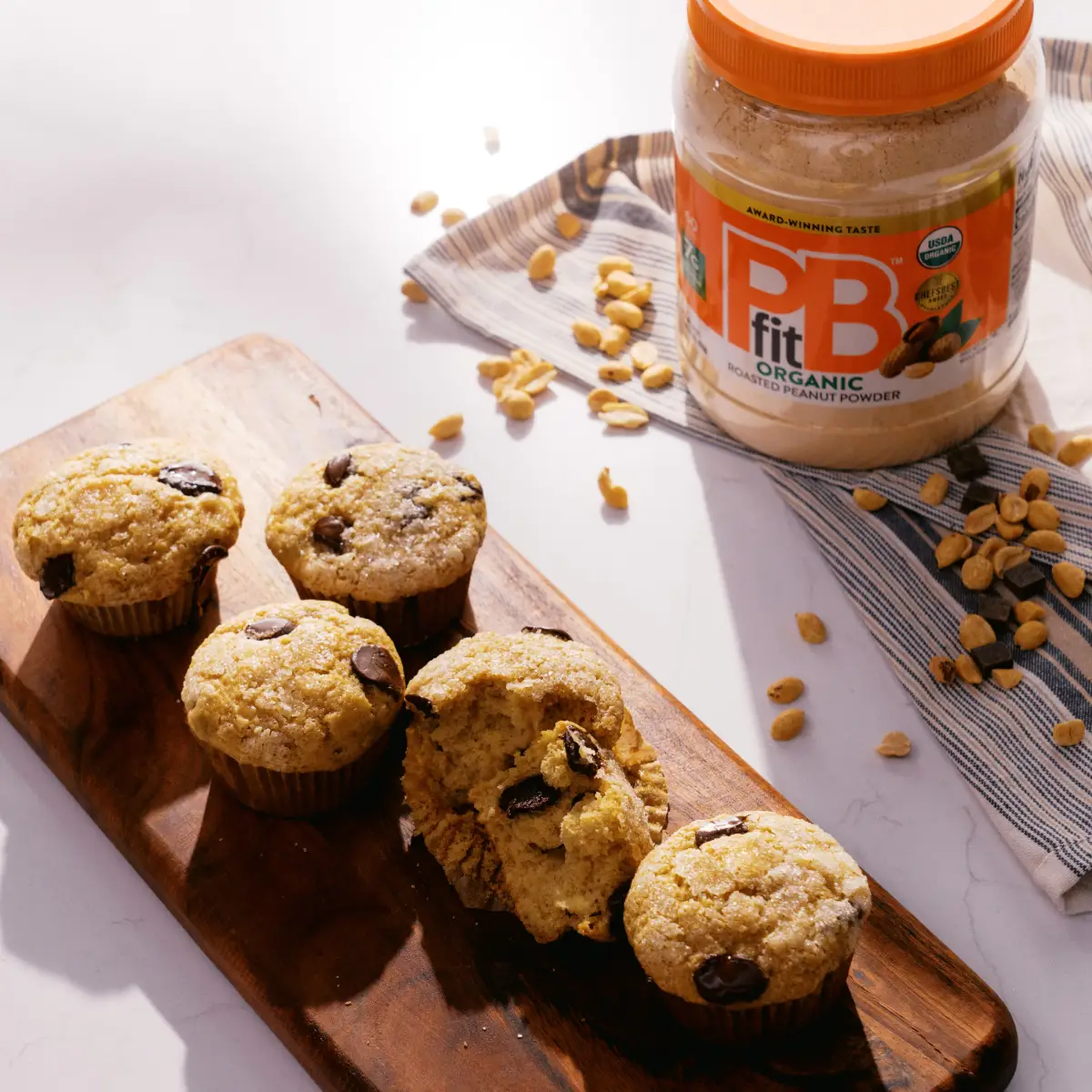 Peanut Butter Banana Protein Muffins